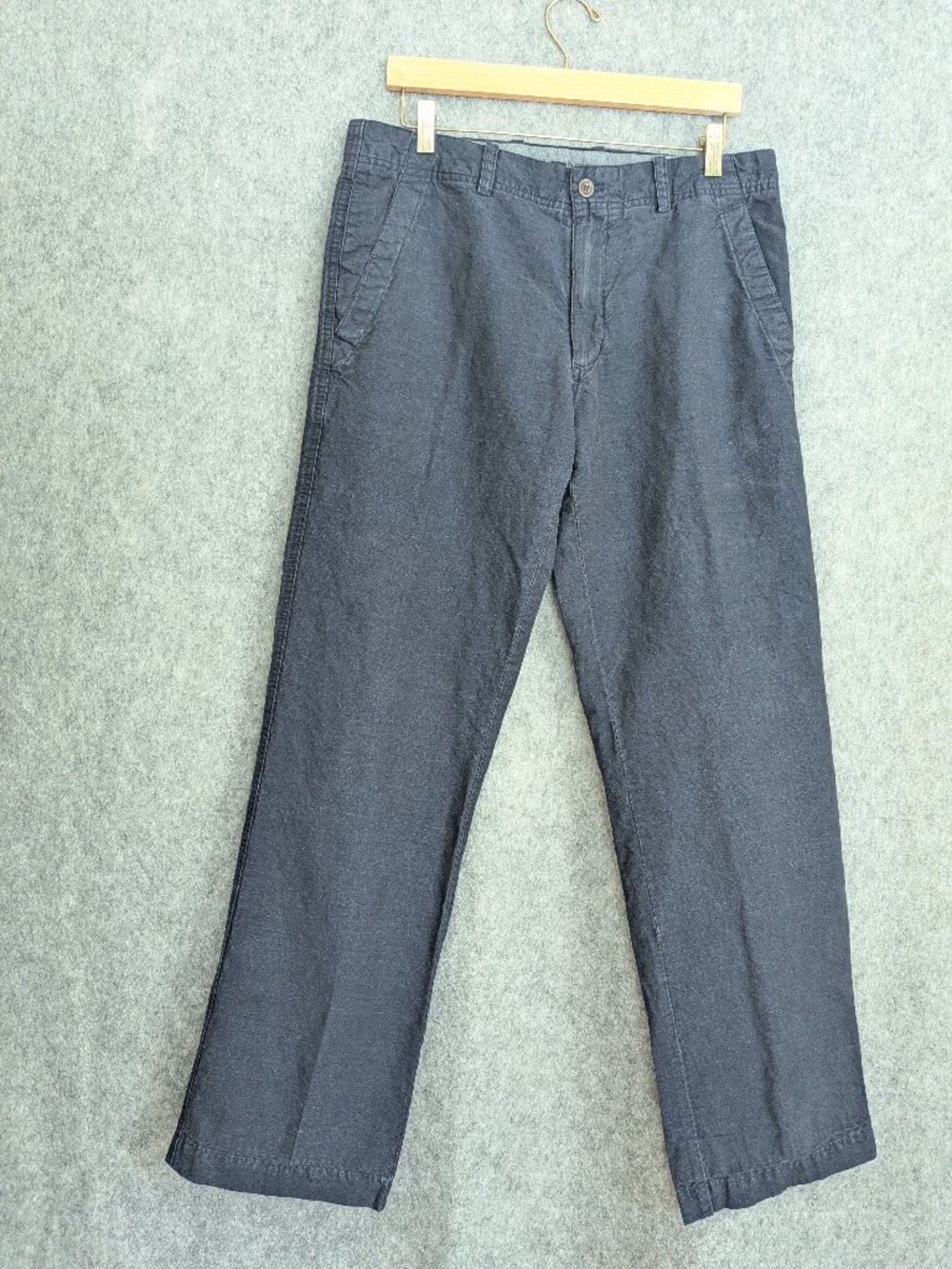 Banana Republic Khaki Linen Relaxed Fit Drawstring Pants 32x34 (34x33) Navy Blue
